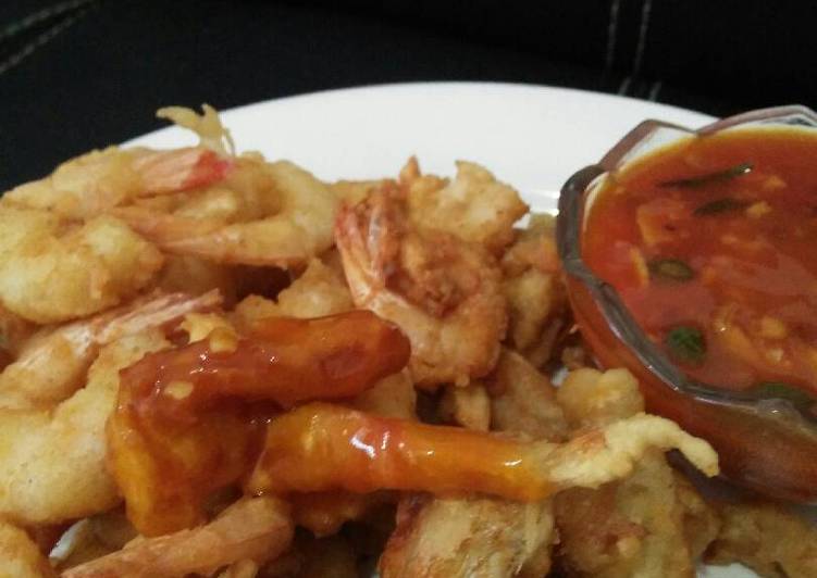 Resep Udang Crispy Asem Manis, Bikin Ngiler