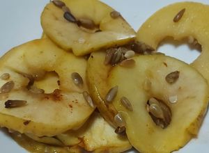Una foto de Manzanas al horno con mandarina