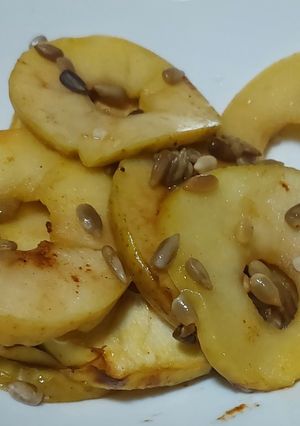 Una foto de Manzanas al horno con mandarina