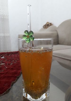 عکسی از دستور شربت زعفران و تخم شربتی