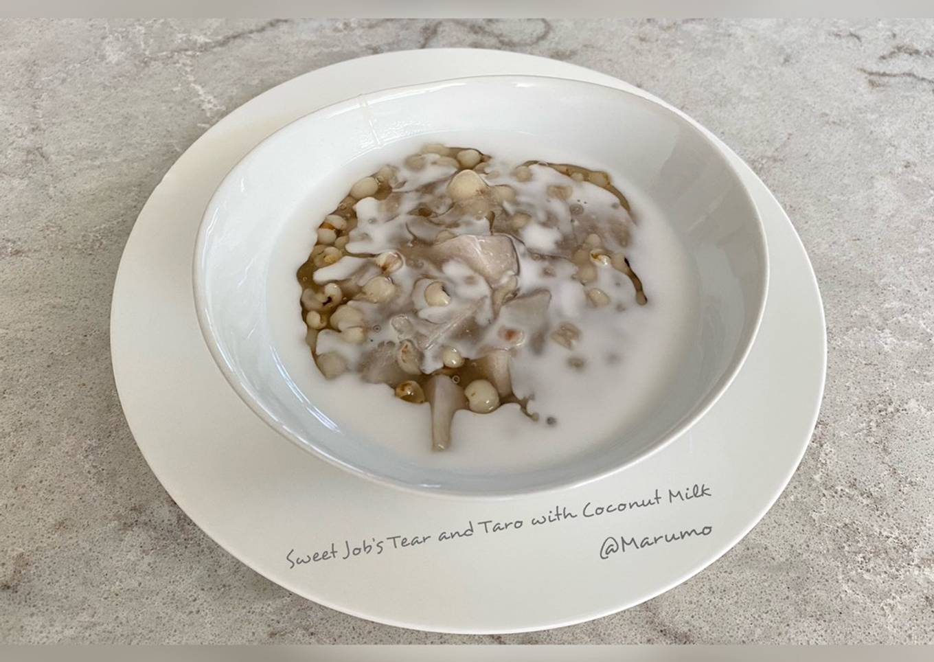 Sweet Job’s Tear and Taro with Coconut Milk
