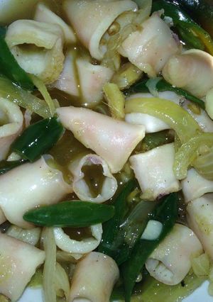 Foto resep Tumis cumi asin cabe ijo