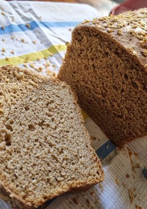 Φωτογραφία της συνταγής Vegan Ψωμί του Τοστ 50-50 (λευκό & ολικής άλεσης) 🍞
