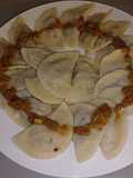 (Jiaozi) Raviolis champignons oignons et sauce beurre de cacahuète piment