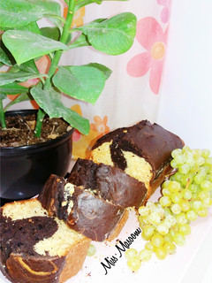 عکسی از دستور کیک عصرانه دو رنگ