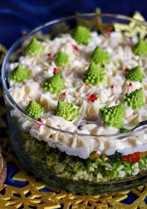 Zdjęcie przepisu Zimowa sałatka z romanesco.
