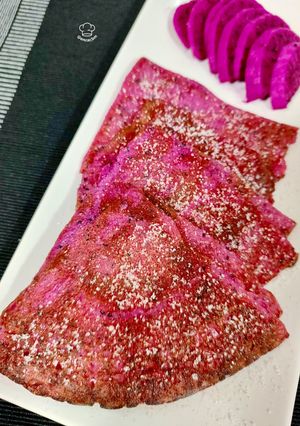 Una foto de Crêpes de pitahaya