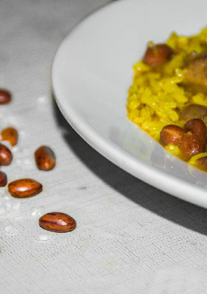 Una foto de Arroz y alubias pintas rapidas