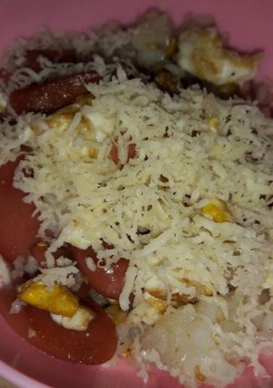 Foto resep Nasi goreng keju sosis telur kesukaan Naraya