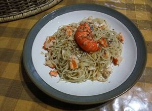 Foto resep Spaghetti Lobster Aglio Olio
