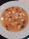 Caldo rápido de pollo y verduras