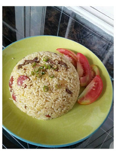 Foto resep Nasi goreng kunyit rendang