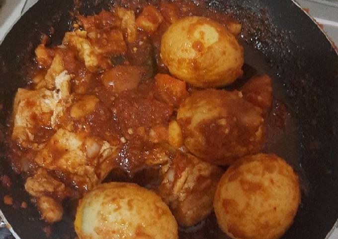 Resep Telur dan tahu bumbu balado sederhana Anti Gagal