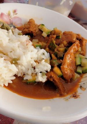 Una foto de Bistec 🥩 Con calabazas