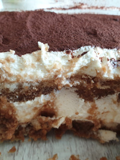 Una foto de Tiramisú dos quesos (sin huevo con edulcorante)