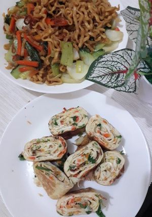 Foto resep Mie goreng dan telor dadar