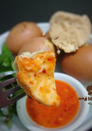 Hình của món Hột gà nướng mật.