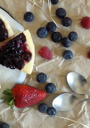 Foto principal de Pastel de Queso con Arándanos sin Baño María