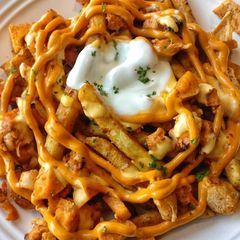 A picture of Cheesy fries.