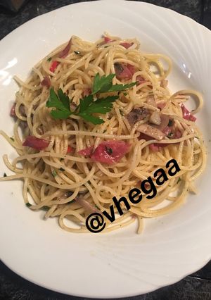 Foto resep Spaghetti aglio olio ala rumahan