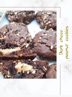 Foto resep Dark Choco Peanut Cookies
