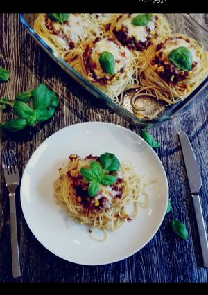 صورة لوصفة 🍝 معكرونة عش البلبل🍝