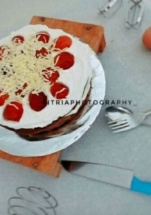 Foto resep Chocolate cake easy (simple for b'day cake)