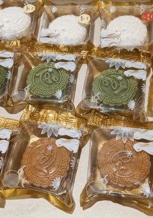 Hình của món Bánh trung thu vỏ trà xanh.