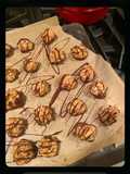 Chocolate dipped coconut macaroons