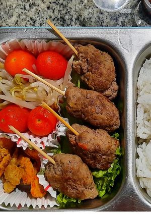 Foto resep Ide bekal suami, sate sempol daging