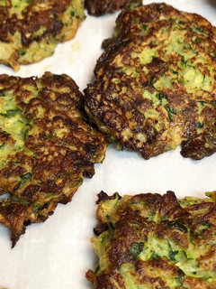 A picture of Squash patties.