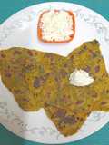 Bajri - Methi Thepla With White Butter