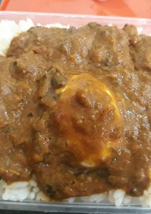 A picture of Rice with carrot stew.