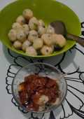 Cilok toping bumbu kacang