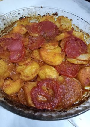 صورة لوصفة بطاطا في الفرن بدون دجاج 🍗