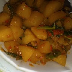 A picture of Irish potatoes porridge.