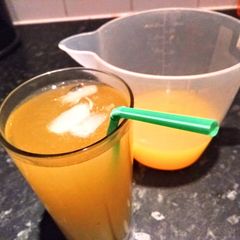 A picture of Home made orange juice.