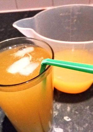 A picture of Home made orange juice.
