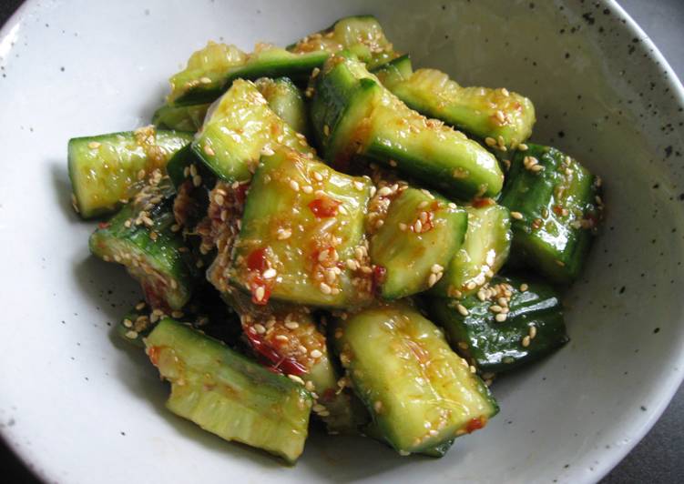 Simple Way to Make Any-night-of-the-week Spicy Bashed Cucumber