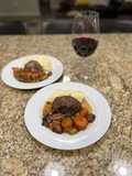 Red wine braised venison