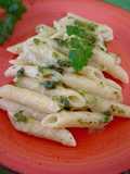 Risotto-Style Penne with Zucchini and Parsley Pistachio Pesto