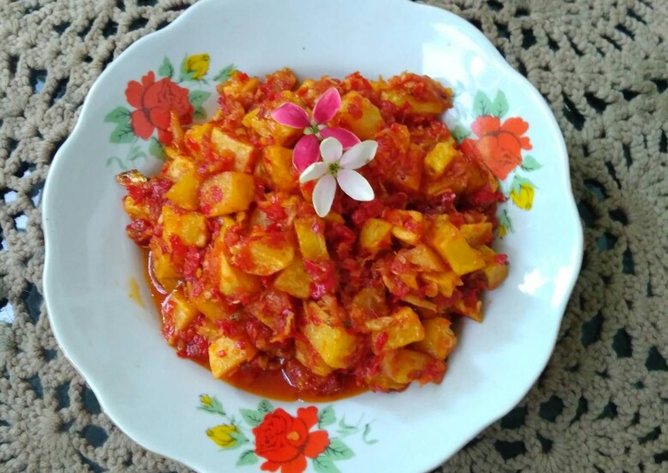 Resep Balado Kentang Teri Medan Super Simple