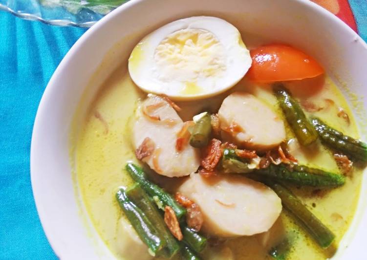 Cara Gampang Membuat Lontong sayur kacang panjang, Bikin Ngiler