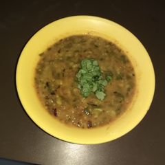 Split moong dal with palak A picture of Split moong dal with palak.