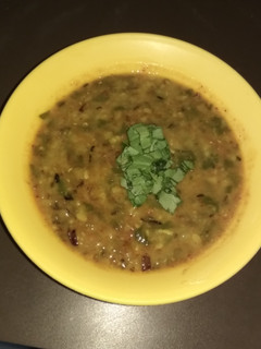 A picture of Split moong dal with palak.