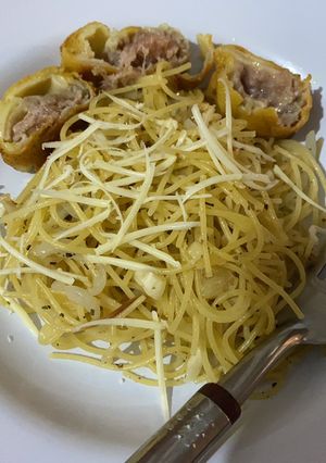 Foto resep Spageti aglio olio praktis