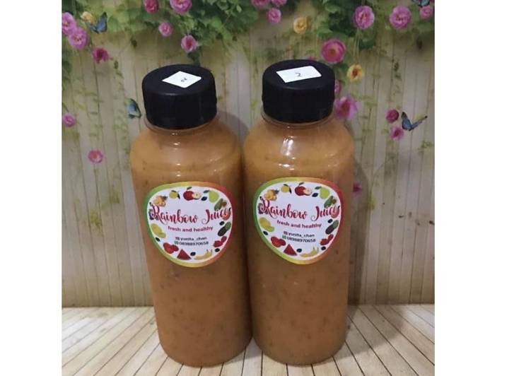 Resep: SempurnaDiet Juice Mango Jicama Strawberry Chiaseed