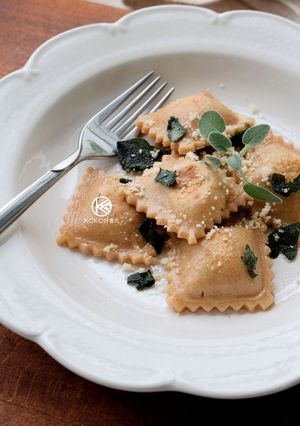 菠菜起司義大利餃Ravioli 的食譜成品照片