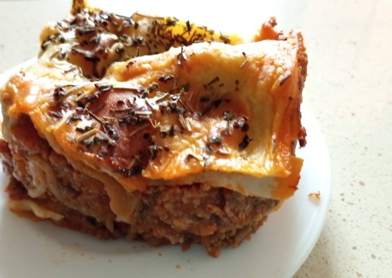 Lasaña de carne y champiñones en Monsieur Cuisine