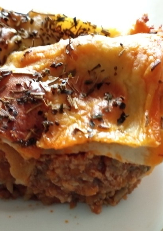 Una foto de Lasaña de carne y champiñones en Monsieur Cuisine